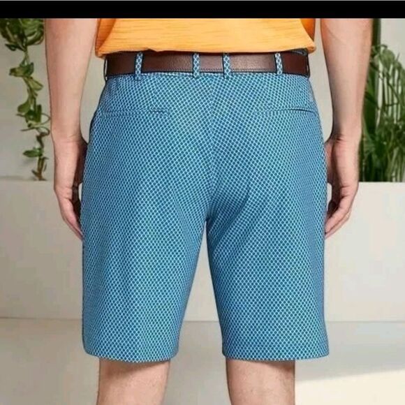 1242 NWT Walter Hagen Mens Micro Menswear Blue Performance 11 Shorts - Picture 2 of 9